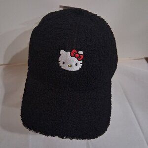 Hello Kitty Black Sherpa Cap